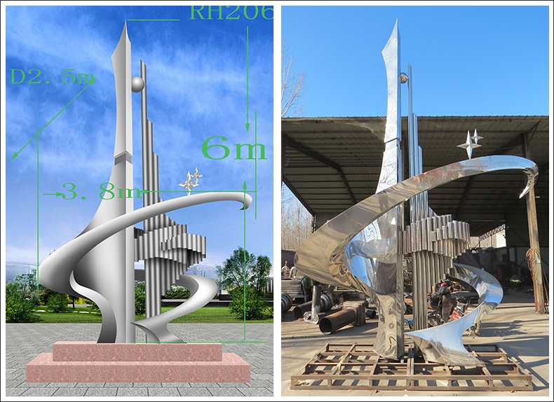 大型不銹鋼雕塑，不銹鋼雕塑廠家，室外大型景觀雕塑