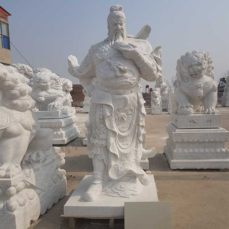 漢白玉關公像，大理石關公像，石雕關公雕像，石材關公像